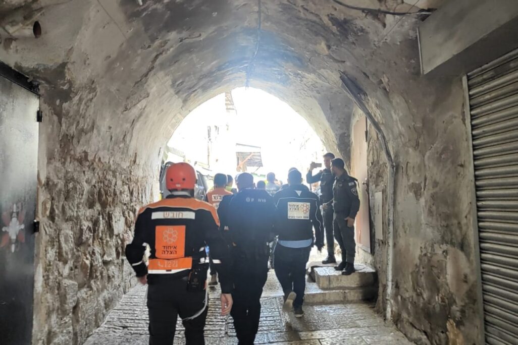 זירת הפיגוע בירושלים (צילום: איחוד הצלה)