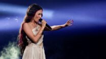 הזמרת הישראלית עדן גולן שרה את השיר 'הוריקן' בגמר האירוויזיון במאלמו, שוודיה (צילום: REUTERS/Leonhard Foeger)