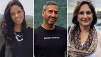 מירב שטרוסברג אלקבץ (מימין), ישראל עדו דודזון ומיטל משהיוף (צילומים: אלבומים פרטיים)