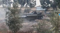 דגם דמוי טנק שאיתרו כוחות צוות הקרב של חטיבת גבעתי במוצב חמאס (צילום: דובר צה"ל)