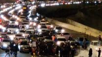 בני משפחות חטופים חוסמים את נתיבי איילון (צילום: אדר אייל)