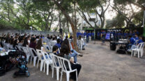 טקס יום הזיכרון בקן בורוכוב בגבעתיים (צילום: כדיה לוי)
