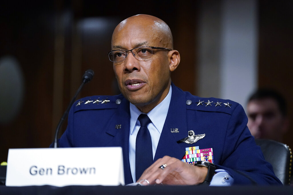 הרמטכ"ל האמריקני, הגנרל צ'ארלס בראון (צילום: AP Photo/Patrick Semansky)
