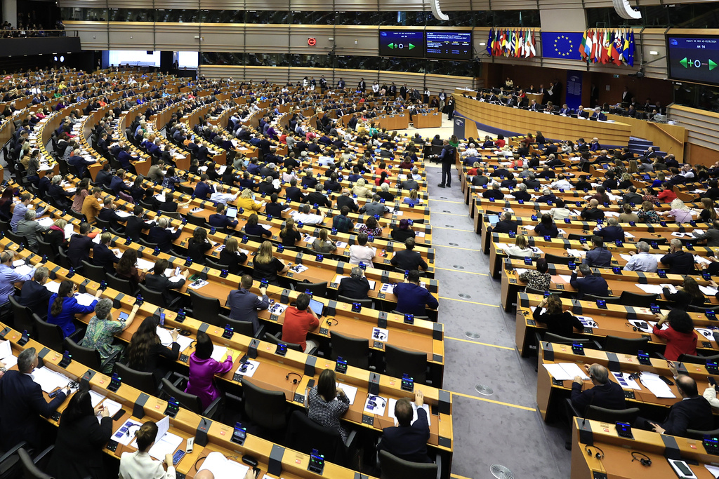 הפרלמנט האירופי. הגוף המחוקק של האיחוד ומי שמרכיב את ממשלתו (צילום: AP/Geert Vanden Wijngaert)