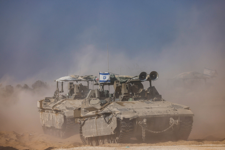 כוחות צה"ל סמוך לגבול ישראל-עזה (צילום: חיים גולדברג/פלאש90)
