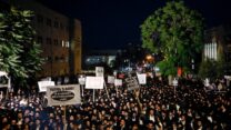 הפגנת חרדים בירושלים נגד הגיוס לצה״ל (צילום: חיים גולדברג/ פלאש90)
