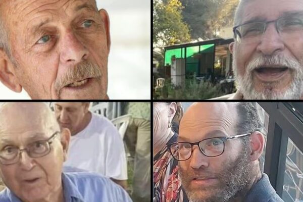 החטופים יורם מצגר, חיים פרי, נדב פופלוול ועמירם קופר (צילום: באדיבות מטה המשפחות)