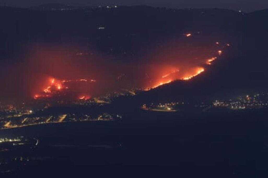 שריפה ברכס רמים (צילום: דוברות כב"ה)