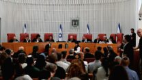 שופטי בג"ץ בדיון על חוק הגיוס (צילום: אור גואטה)