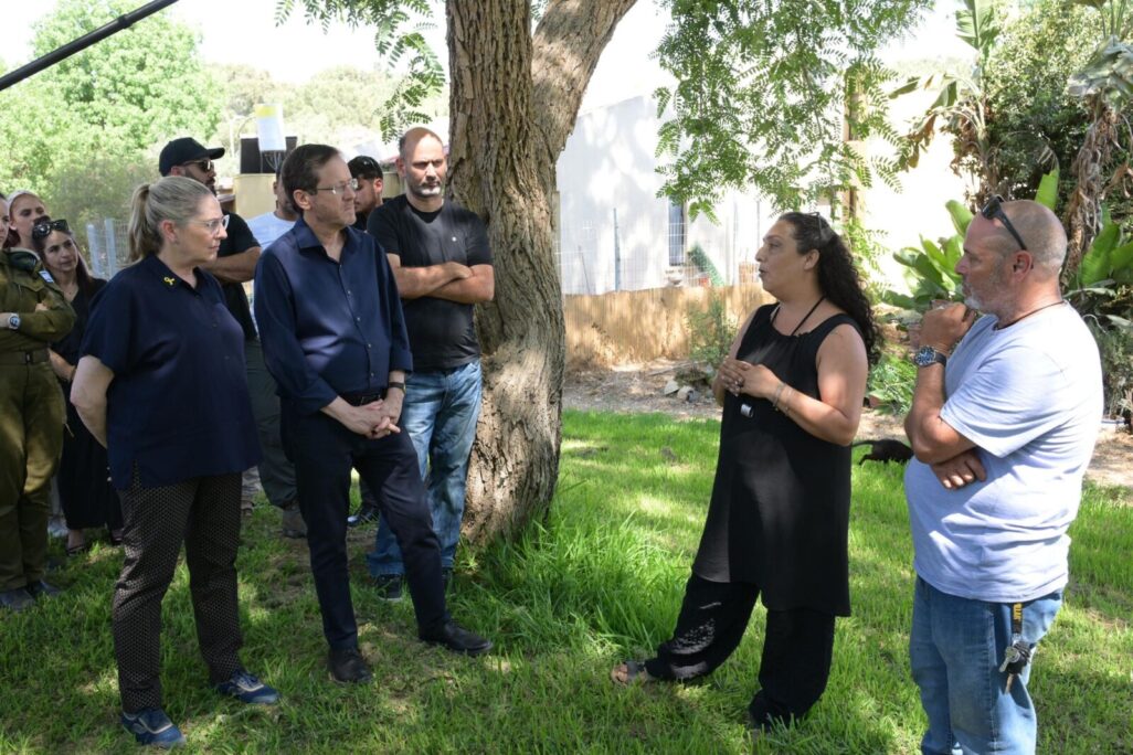 נשיא המדינה בחולית. "ההתיישבות היא זו שתמיד קבעה את גבולות המדינה" (צילום: עמוס בן גרשום/ לע״מ)