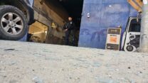 זירות נפילת פריטי רקטות בקריית שמונה (צילום: משטרת ישראל)