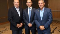 רון תומר, פרופ' אמיר ירון ודובי אמיתי (צילום: חן גלילי)