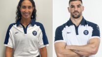 פיטר פלצ'יק (מימין) ואנדי מורז. "מייצגים את תמצית החברה הישראלית" (צילומים באדיבות הוועד האולימפי)