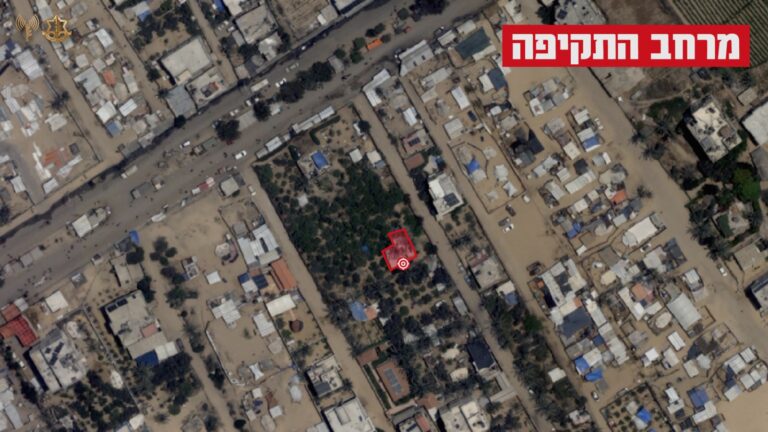 מרחב התקיפה בחאן יונס (צילום: דובר צה"ל)