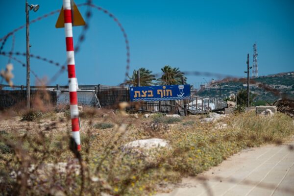 חוף בצת הנטוש. הצבים מסתבכים בפסולת שהצבא השאיר (צילום: דוד טברסקי)
