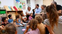 ביקור נשיא מדינה יצחק הרצוג בשדה נחמיה (צילום: חיים צח)