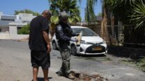 זירת ירי רקטה מלבנון לקריית שמונה (צילום: אייל מרגולין, פלאש90)