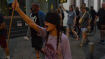 צעדת משפחות חטופים בתל אביב בקריאה לשחרורם (צילום: אורן דגן)