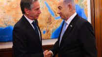 ראש הממשלה בנימין נתניהו עם מזכיר המדינה האמריקני אנתוני בלינקן (צילום: חיים צח / לע"מ)