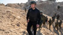שר הביטחון יואב גלנט בסיור בציר פילדלפי (צילום: דובר צה"ל)
