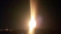 פיצוץ עז בחאן יונס (צילום: רשתות חברתיות, שימוש לפי סעיף 27א' לחוק זכויות יוצרים)