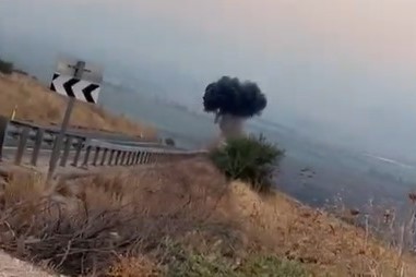 פיצוץ כטב"ם בגולן (צילום: רשתות חברתיות, שימוש לפי סעיף 27א' לחוק זכויות יוצרים)