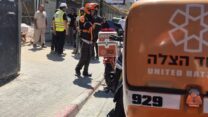 אתר התאונה ברמת גן (צילום: איחוד הצלה)