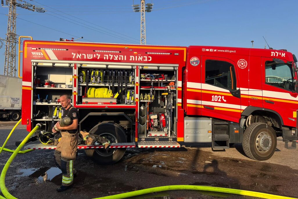 זירת האסון באילת (צילום: כבאות והצלה ארצי)