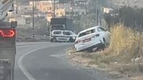 זירת הפיגוע ליד תרקומיא ((צילום: רשתות חברתיות, שימוש לפי סעיף 27א' לחוק זכויות יוצרים)