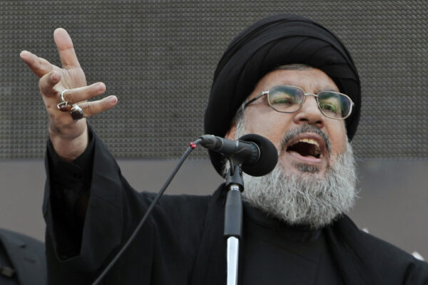 מזכ״ל ארגון חיזבאללה חסן נסראללה (AP Photo/Bilal Hussein, File)