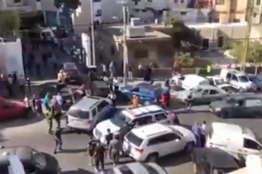 זירת אחד הפיצוצים ברובע הדאחייה בביירות (צילום: מתוך רשתות חברתיות, שימוש לפי סעיף 27א לחוק זכויות יוצרים)