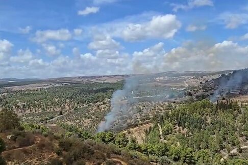 שריפות ביער ביריה בעקבות נפילת רקטות (צילום: מתוך רשתות חברתיות, שימוש לפי סעיף 27א' לחוק זכויות יוצרים)) שריפות ביער ביריה בעקבות נפילת רקטות (צילום: מתוך רשתות חברתיות, שימוש לפי סעיף 27א' לחוק זכויות יוצרים))