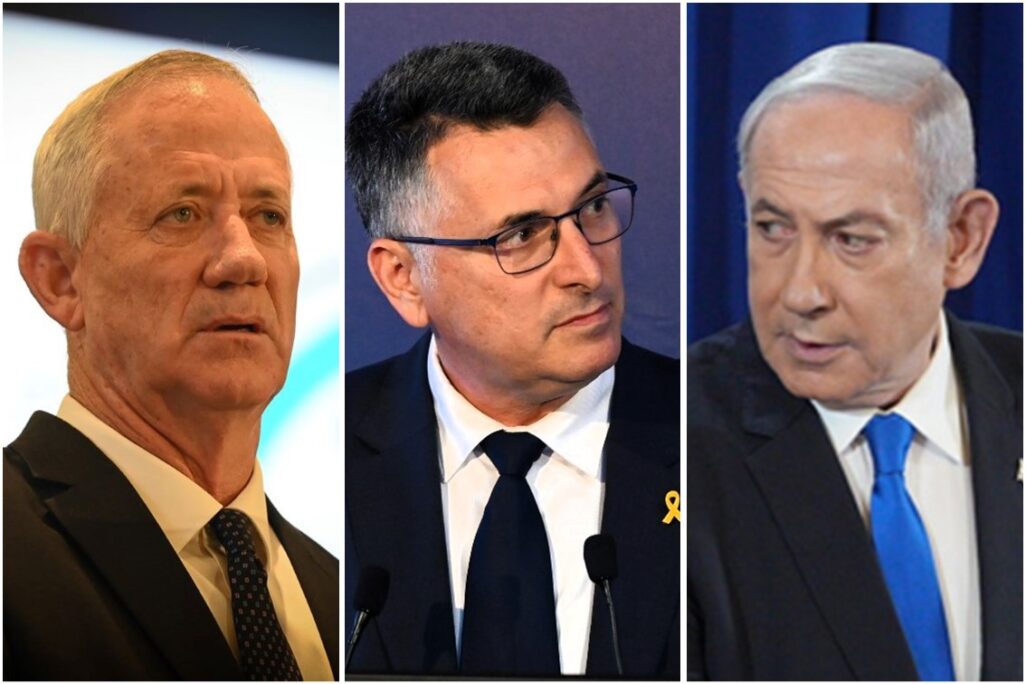 נתניהו, סער וגנץ (צילומים: פלאש90, אור גואטה) נתניהו, סער וגנץ (צילומים: פלאש90, אור גואטה)