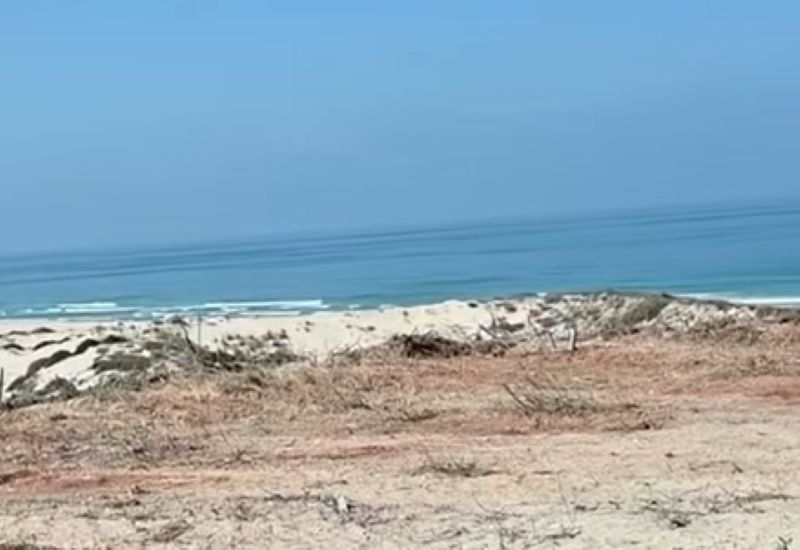 חלק מרצועת החוף שבה פעל 'מטווח 24' (צילום מתוך סרטון משרד הביטחון)