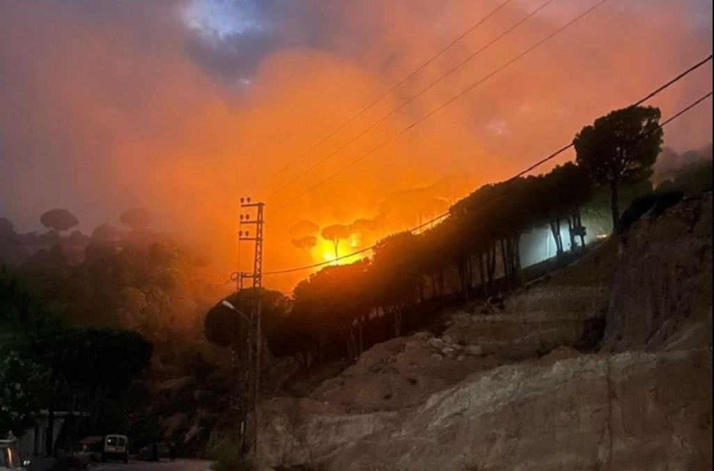 שריפה בדרום לבנון לאחר אחת מתקיפות צה״ל (צילום: רשתות חברתיות) שריפה בדרום לבנון לאחר אחת מתקיפות צה״ל (צילום: רשתות חברתיות)