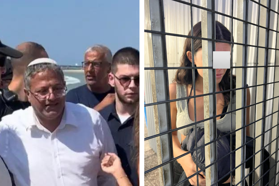 העצורה נועה גולדנברג, ובן גביר בחוף הים (צילומים: מתוך רשתות חברתיות, לפי סעיף 27א לחוק זכויות היוצרים) העצורה נועה גולדנברג, ובן גביר בחוף הים (צילומים: מתוך רשתות חברתיות, לפי סעיף 27א לחוק זכויות היוצרים)