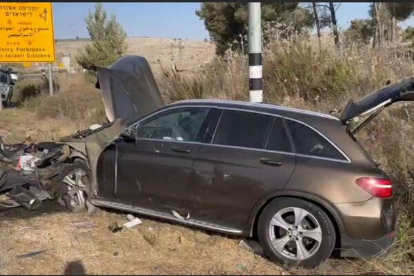 ‏‏זירת התאונה סמוך לאיתמר (צילום: מד"א)
