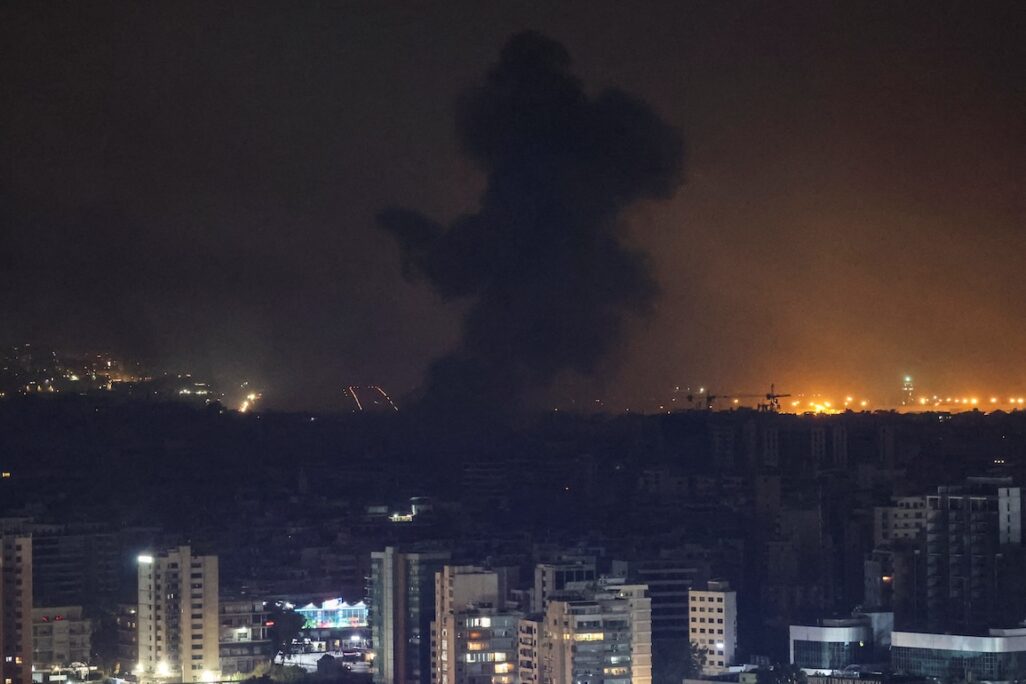 תקיפה בלבנון (צילום: REUTERS/Mohamed Azakir)