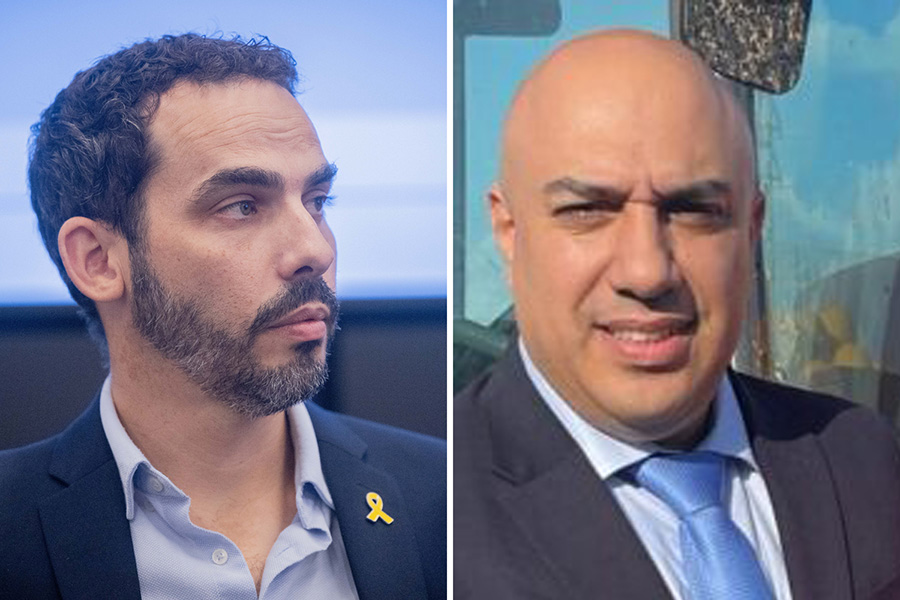 אורן לביא, מנכ"ל משרד החקלאות (מימין) ויוגב גרדוס, ראש אגף התקציבים באוצר (צילומים: דוברות משרד החקלאות, חיים גולדברג/פלאש 90) אורן לביא, מנכ"ל משרד החקלאות (מימין) ויוגב גרדוס, ראש אגף התקציבים באוצר (צילומים: דוברות משרד החקלאות, חיים גולדברג/פלאש 90)