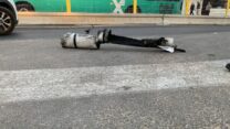 רסיס טיל מלבנון שיורט במרכז הארץ (צילום: רשתות חברתיות, שימוש לפי סעיף 7א׳ לזכויות יוצרים)
