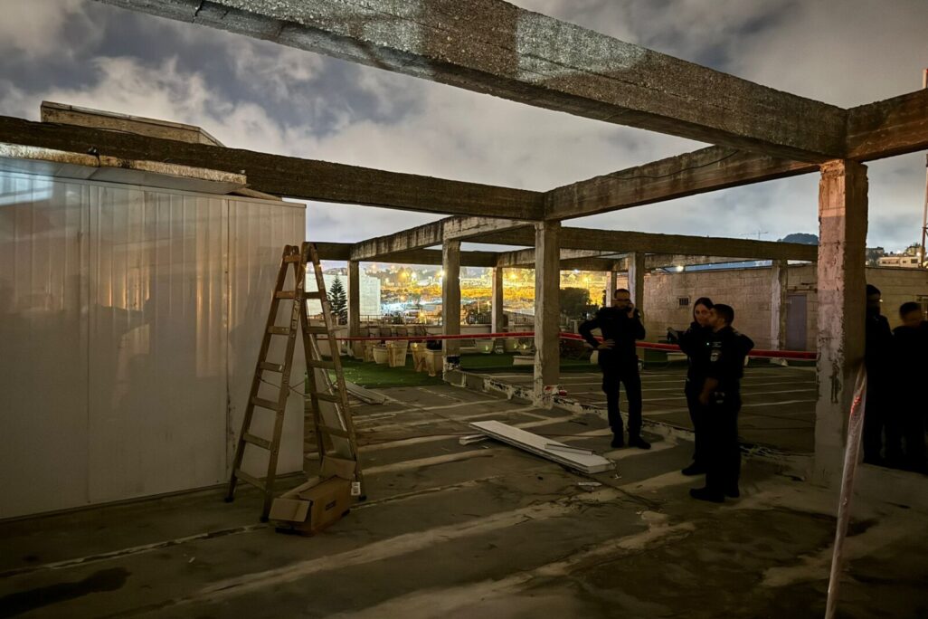 זירת האירוע שבו נהרג עובד בירושלים (צילום: דוברות המשטרה) זירת האירוע שבו נהרג עובד בירושלים (צילום: דוברות המשטרה)