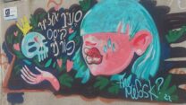 עבודה של The Missk ברחוב שביל המפעל בתל אביב (צילום: ניצן צבי כהן)