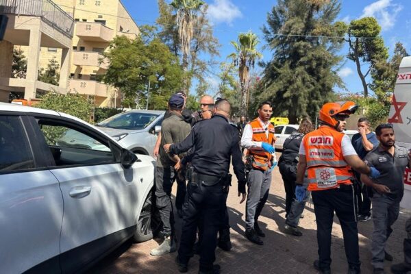 כוחות ההצלה בזירת אירוע הדקירה (צילום: דוברות מד"א)