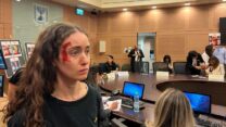 מיצג למען נעמה לוי והחטופים בעזה (צילום: מטה משפחות החטופים)
