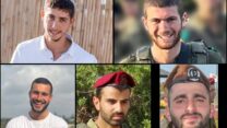 נפלו בדרום לבנון, מימין למעלה בכיוון השעון: אלישיב איתן וידר, אלעד סימן טוב, אופק בכר, יעקב הלל, יהודה דרור יהלום (צילום: דובר צה"ל)