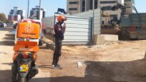 אתר בנייה בנתניה שבו נפל עובד מגובה (צילום ארכיון: איחוד הצלה)