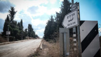 הכניסה למושב אביבים. קשה לדמיין מה מסתיר הנוף השקט (צילום: דוד טברסקי)