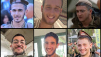 לוחמי גולני שנהרגו מקריסת מבנה בהיתקלות עם מחבלים בדרום לבנון. למעלה מימין: סמ"ר שריה אלבוים, סמל יואב דניאל, סמל שלו יצחק סגרון; למטה מימין: סרן איתי מרקוביץ, סמ"ר דרור חן וסמ"ר ניר גופר (צילומים: דובר צה"ל)