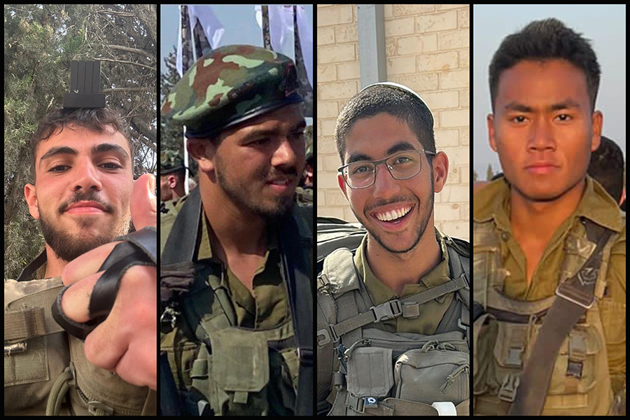 ארבעת הלוחמים מחטיבת כפיר שנפלו בקרב. סמ"ר גרי ללהרואיקימה זולת (מימין), סמ"ר אור כץ, סמ"ר אופיר אליהו וסמ"ר נווה יאיר אסולין (צילומים: דובר צה"ל) ארבעת הלוחמים מחטיבת כפיר שנפלו בקרב. סמ"ר גרי ללהרואיקימה זולת (מימין), סמ"ר אור כץ, סמ"ר אופיר אליהו וסמ"ר נווה יאיר אסולין (צילומים: דובר צה"ל)