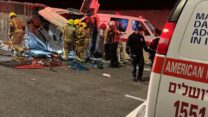 זירת התאונה על כביש 1 ליד מצפה יריחו (צילום: תיעוד מבצעי מד"א)